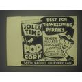 1946 Jolly Time Pop Corn Ad - Best for Thanksgiving Parties