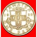 GREAT BRITAIN (1953-1963): JAMAICA ★ 1 PENNY 19...