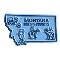 Montana Big Sky Country State Map Fridge Magnet