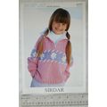 Vintage: Sirdar 4153 flower sweaters, DK, 22-32...