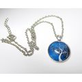 Beautiful Tree Stormy Skies Glass Cabochon Pend...