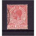 GIBRALTAR 1912 SG 77 1d CARMINE RED FINE USED #3