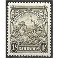 Barbados 1938 SG255 1/- Olive-Green Mounted Min...