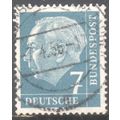 Germany 1954 - 7pf bluish green - President Heu...
