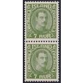 Iceland 1934 SG 186 UMM - Vertical pair (D-505 ...