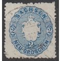 Mi: 17 used 1863 Saxony Cat € 10