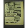 1958 Craven Mixture Tobacco Ad - Motoring