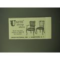 1950 Union-National Unite Dining Chairs Ad