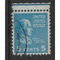 USA 1938 PRESIDENTIAL SERIES 5c LIGHT BLUE JAME...