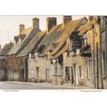 Corfe Cottages Dorset Postcard used corner crease