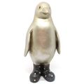 Shabby Chic Penguin Figurine Wearing Spotted Bo...