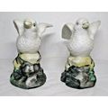 Vintage Pair Of White Doves Porcelain Ceramic S...