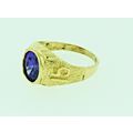 14k Solid Yellow Gold Sweet 15 Purple Stone Rin...