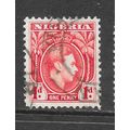 NIGERIA 1938 KG6 SG50 1d USED 50 SG
