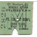 G.W.R. Edmondson Ticket - Swansea High Street t...