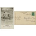 1907 b/w Postcard Photo postally used 'Suspense' Man+Woman