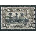 St Lucia 1936 SG114 1d Black & Brown Mounted Mi...