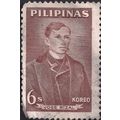 PHILIPPINES, Jose Rizal, violet-brown 1962, 6s, #2