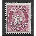 NORWAY 1893 POST HORN TYPE D 5 ORE PURPLE SG 52...
