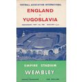 ENGLAND v YUGOSLAVIA INTERNATIONAL 1959/60