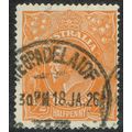 Australia 1918 ½d Orange SG56 FU