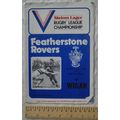 1982 programme Featherstone Rovers v. Wigan