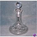 Small Crystal / Glass Ships Decanter w/ Stopper