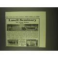 1913 Lasell Seminary Ad - River Day