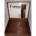 Vintage Wooden Cigar Box w/Lock Corina Clipper ...