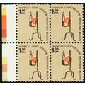 1610, Mint NH $1 HUGE Color Shift Error Block W...