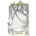 LIT DE COIN 1850 Bed ANTIQUE PRINT