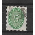 Germany.TheThirdReich.O427 5pf Green.Fine Used....