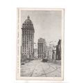 PRINTED POSTCARD RUINS OF NEWSPAPER ROW SAN FRA...