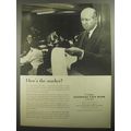 1956 First National City Bank Ad - How's the market?