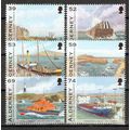 Alderney 446-451 MNH Alderney Harbor Lifeboat S...