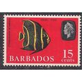 Barbados 1965 QE2 15ct Grey Angelfish MM SG 330...
