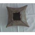 Vintage Square Pottery Vase