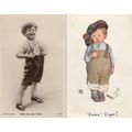 Boy Sick With Cigar Smoking Cheeky Dungarees 2x...