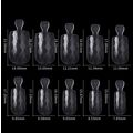 100 False Nails Mosaic Clear Short Medium Squar...