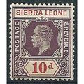 Sierra Leone 1912 SG122 10d Purple & Red Mounte...