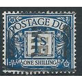 1924 D17 1/- Blue Postage Due Good+ Used