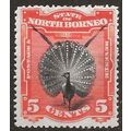 North Borneo 1894 SG72 5c Black & Vermilion Mou...