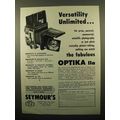 1960 Optika IIa Camera Ad - Versatility Unlimited