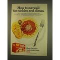 1976 Kraft Spaghetti with Meat Sauce Dinner Ad