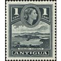 Antigua QEII 1953 1c Grey Mounted Mint MM SG 12...