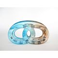 Clear transparent blue and brown infinity knot ...