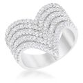 Vera 1.42ct CZ Rhodium Vintage Inspired Cocktai...