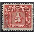 Canada c1900 1/2c Scarlet Excise Duty Fine Used ..
