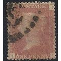 1858 SG43 1d Red Plate 163 Good Used Check Lett...