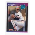 1989 Donruss Gregg Olson RC Rated Rookie card #...